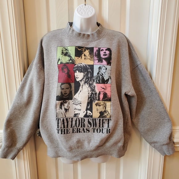 Taylor Swift- Gray- The Eras Tour Sweatshirt - Picture 1 of 6